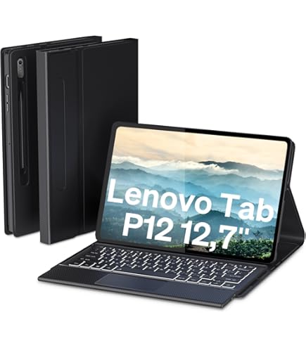Lenovo Tab P12 12.7インチ Xiaoxin Pad Plus Shockproof PC Hard Shell Tri-Fold Stand Tablet Case for
